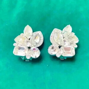 Vintage Eisenberg Ice Clip On Earrings